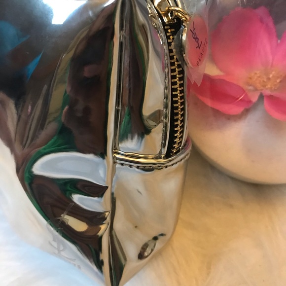 YSL Beaute bag/clutch/pouch. Silver mirror tint. - Picture 6 of 8